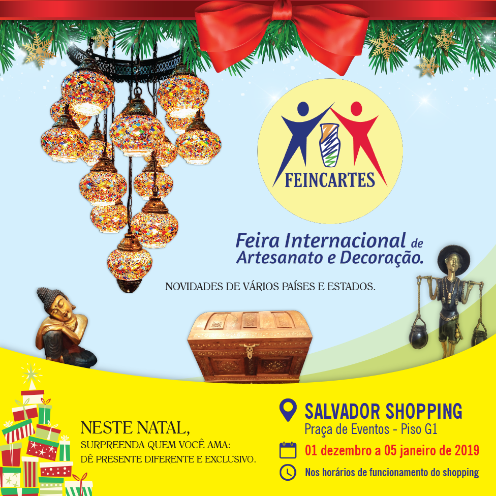 Feira Internacional de Artesanato e Decoração acontece no Salvador Shopping a partir do dia 1º