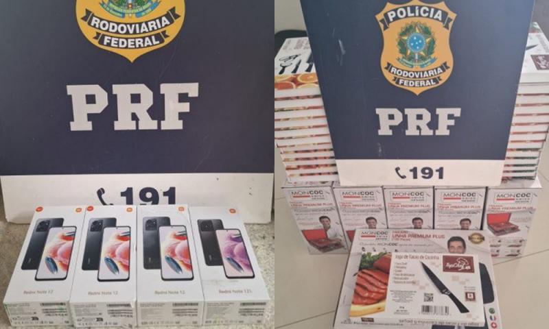 PRF apreende produtos sem nota fiscal em Vitória da Conquista 