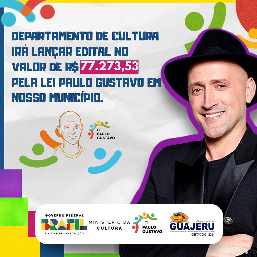 Governo de Guajeru começa a executar a Lei Paulo Gustavo em apoio à cultura e aos artistas locais