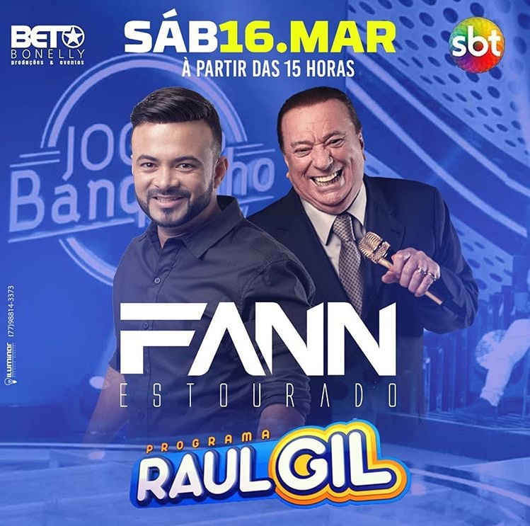 É hoje: Cantor brumadense Fann Estourado se apresentará no programa Raul Gil