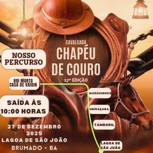 Brumado: Acontece neste sábado a tradicional Cavalgada Chapéu de Couro, confira a programação