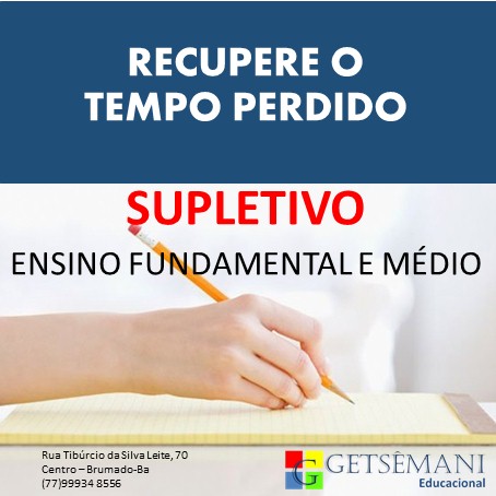 Getsêmani Educacional: Conclua o Ensino Fundamental e Médio na modalidade EAD