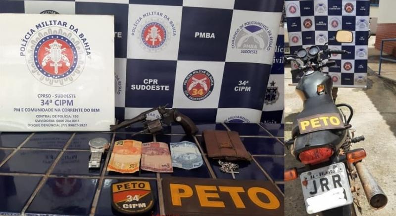 Brumado: Moto roubada na Vila Presidentes Vargas é recuperada pela PM