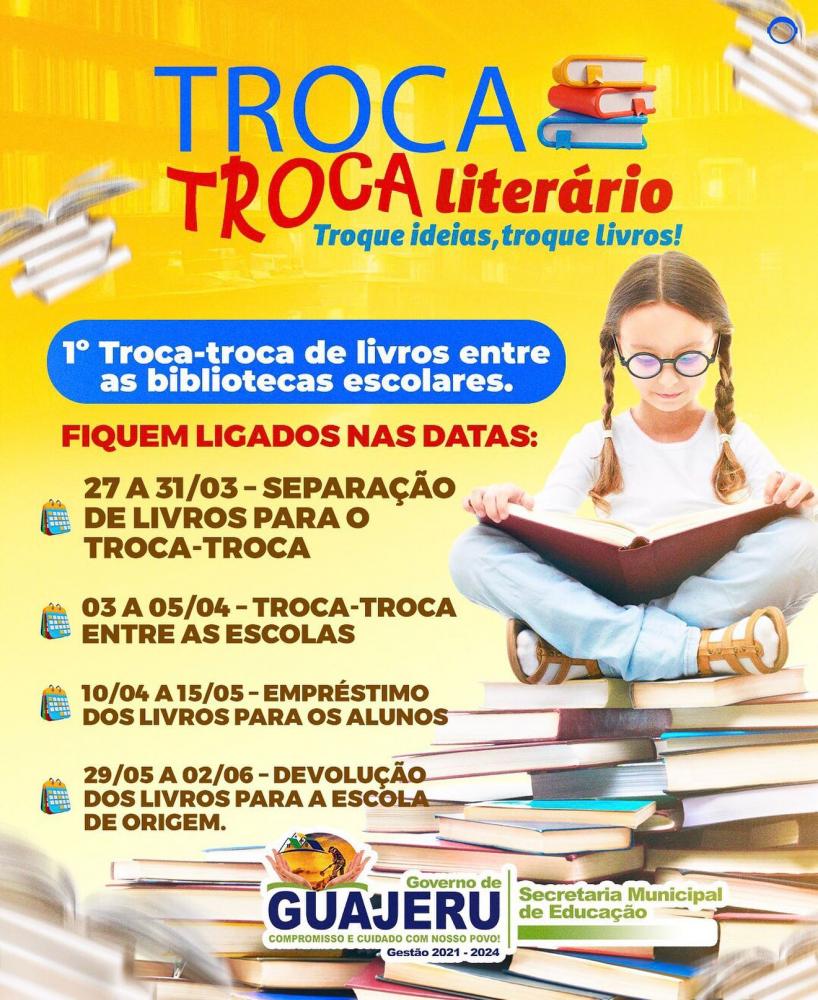 Governo de Guajeru lança o projeto Troca-Troca Literário