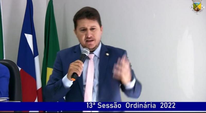 Prefeito Jilvan Teixeira (galego) participou da 13ª sessão ordinária da Câmara Municipal