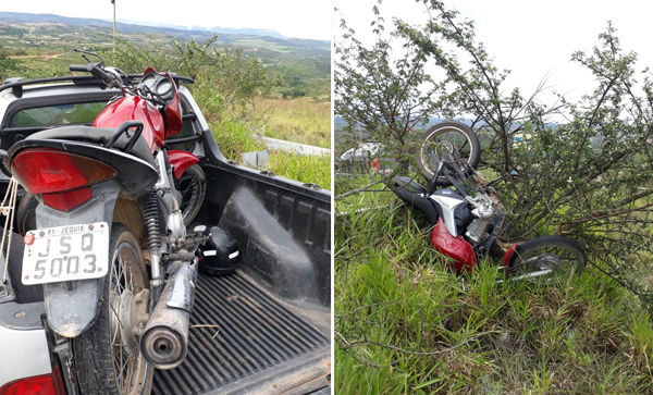 Após sofrer acidente de moto, bandidos saem ilesos e realizam assalto em Barra da Estiva