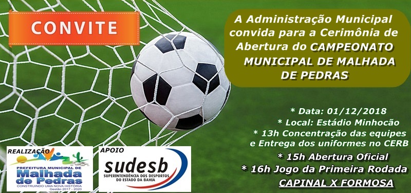 Prefeitura promove Campeonato Municipal de Malhada de Pedras