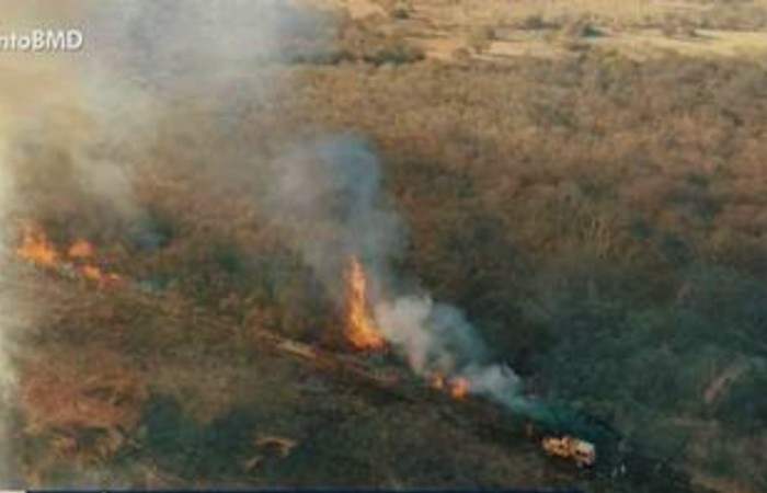Guanambi: Incêndio atinge distrito Estrada Velha de Mutans e destrói 90 hectares de vegetação