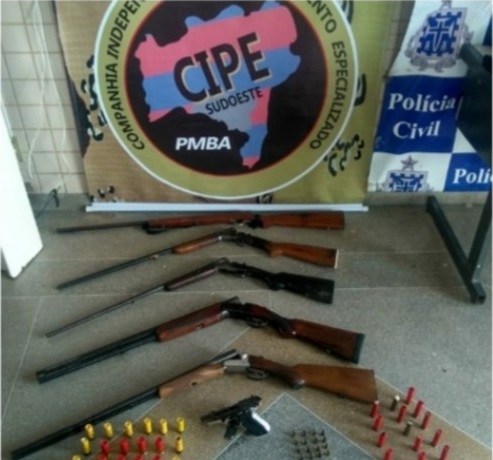 Cipe Sudoeste apreende diversas armas na zona rural de Carinhanha