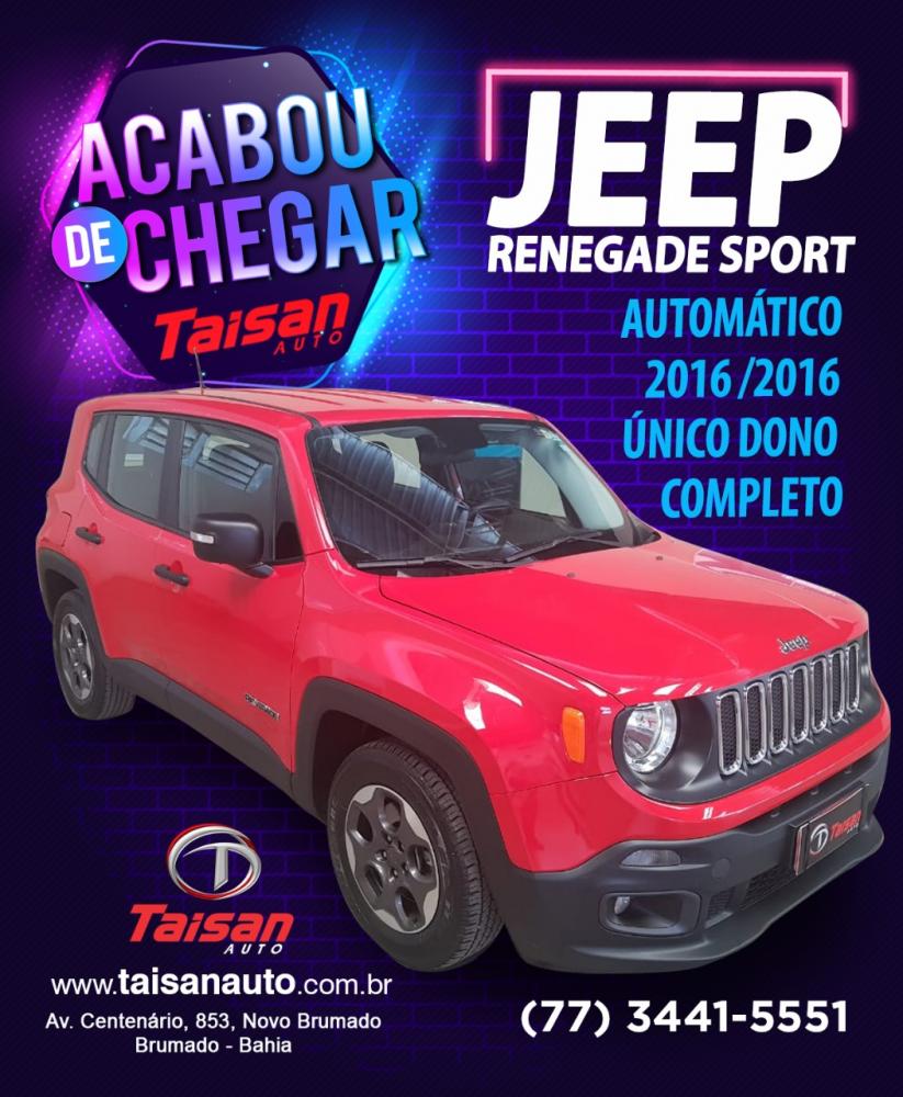 Acabou de chegar; Jeep Renegade Sport, confira na Taisan Auto