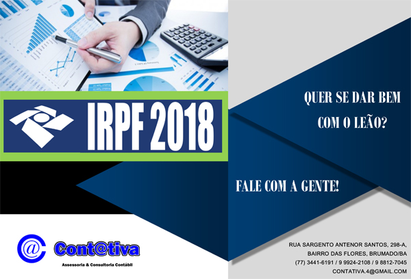 Contativa Contabilidade: A Declaração de IRPF 2017/2018 está chegando. Programe-se!