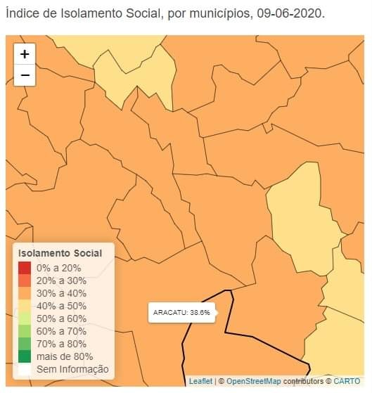 Aracatu: Secretaria de saúde alerta para baixo índice de isolamento social do município