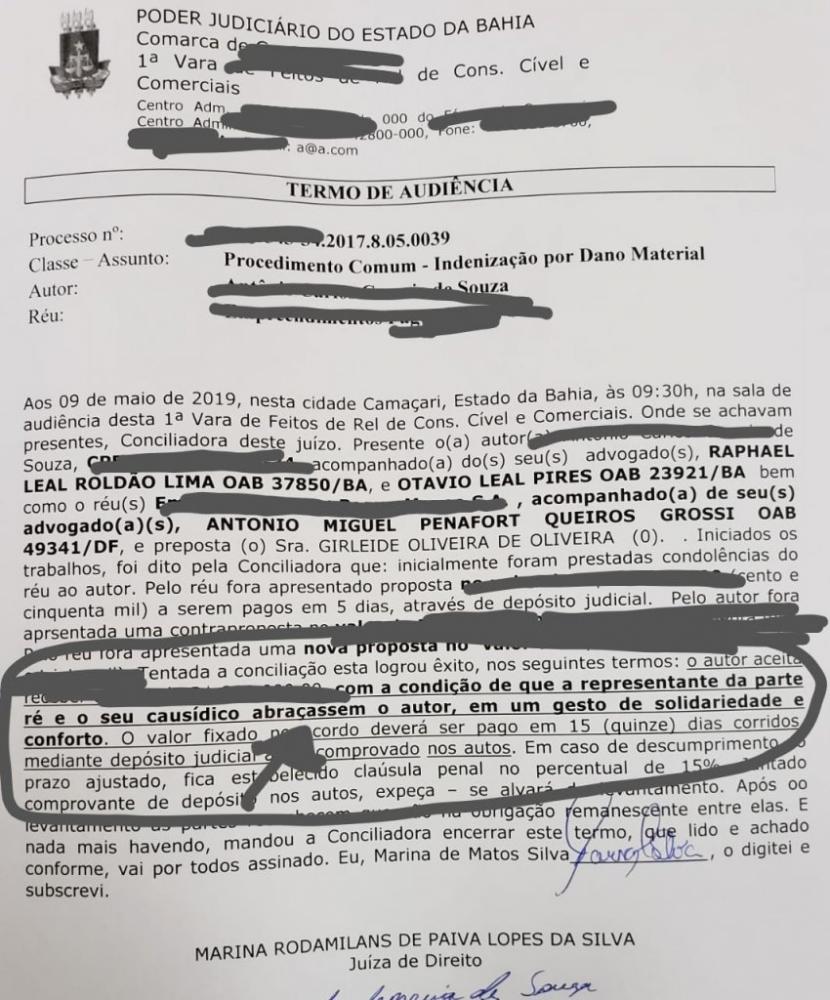 Empresa aceita dar abraço em cliente que perdeu esposa em incêndio para firmar acordo