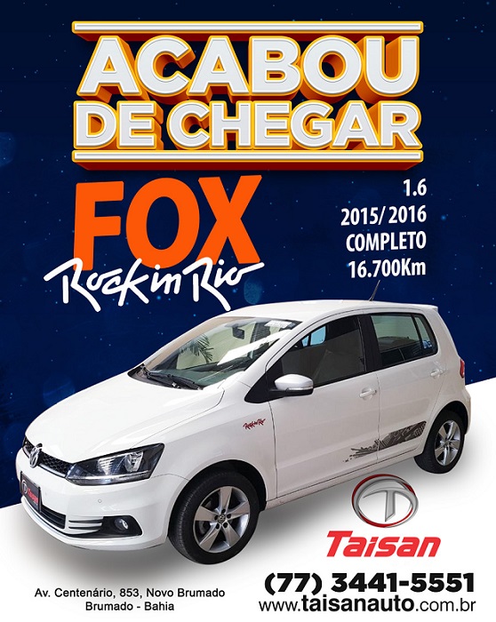 Acaba de chegar na Taisan Auto o Fox Rock in Rio 1.6 completo; confira