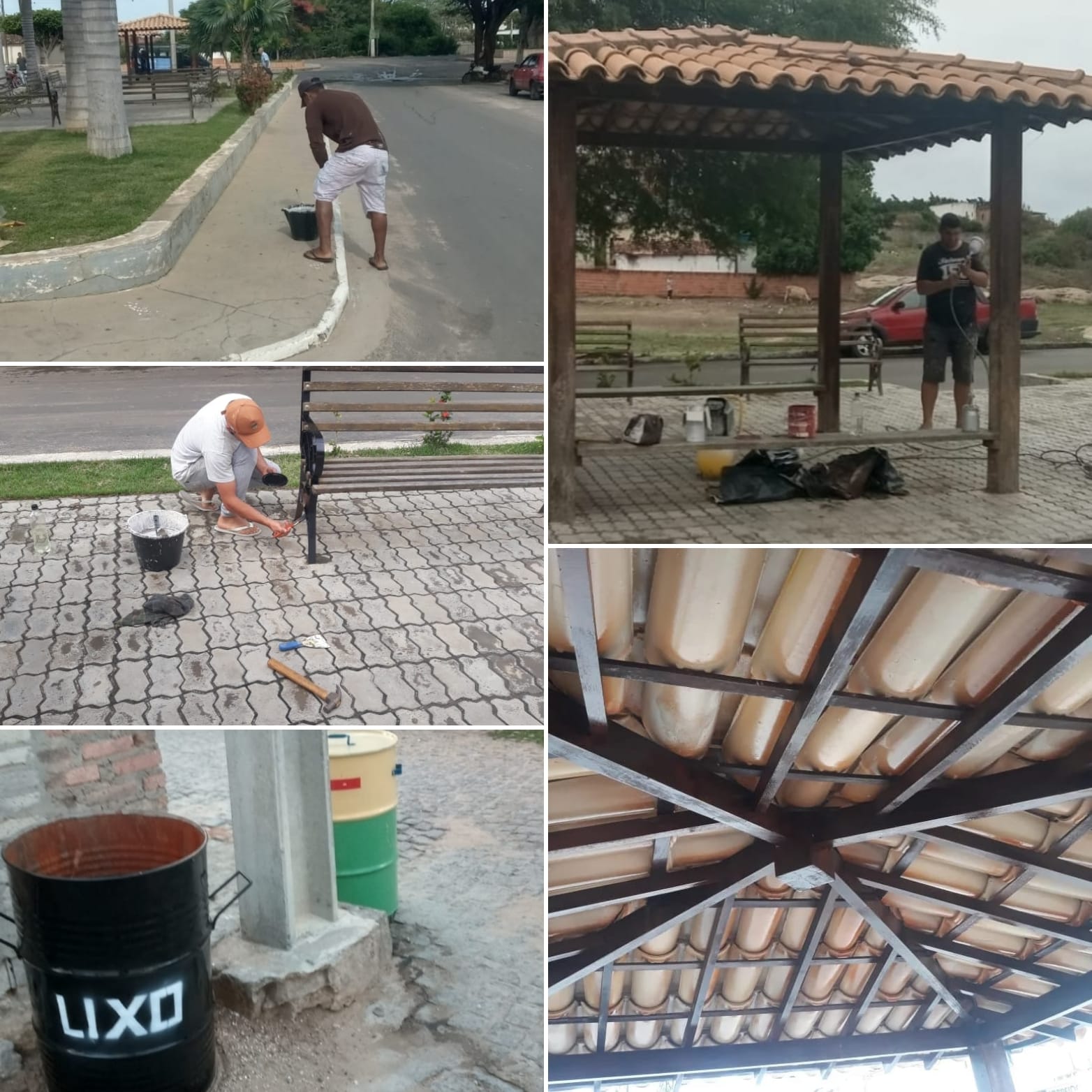 Prefeitura de Aracatu realiza revitalização no centro da cidade para decoração de natal