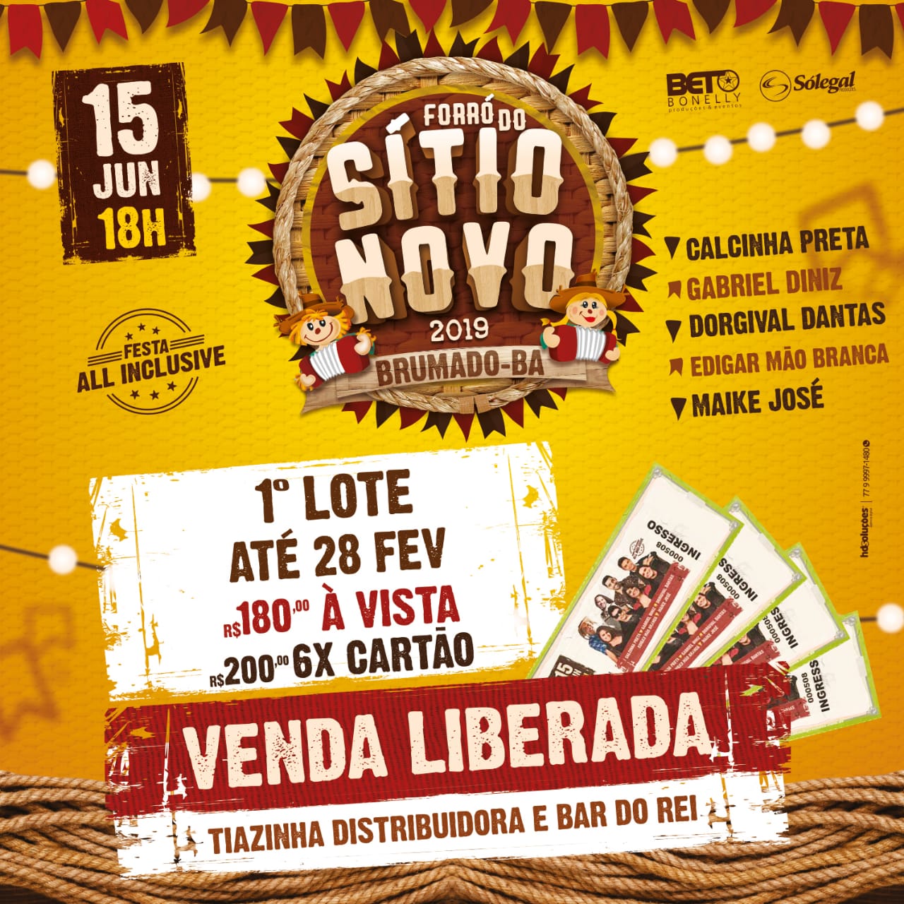 Forró do Sítio Novo 2019: Garanta seu ingresso a preço promocional