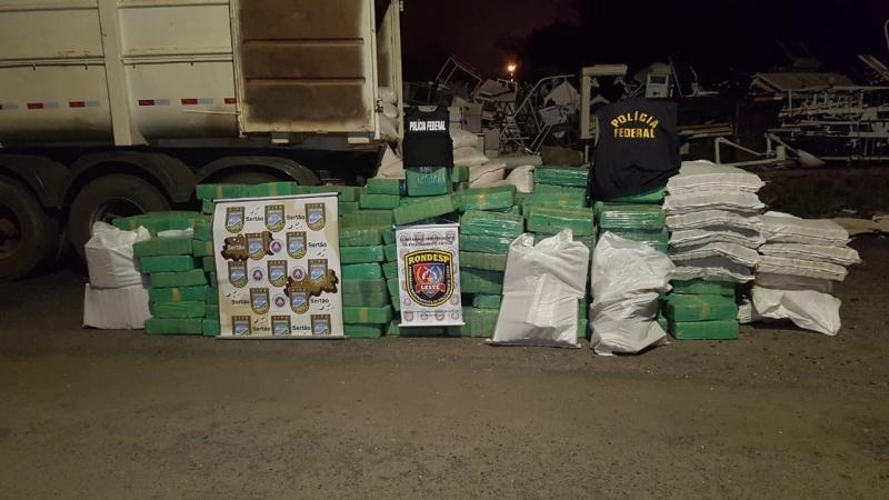 SSP, PF e PRF interceptam 3 toneladas de maconha que seriam entregues na Bahia