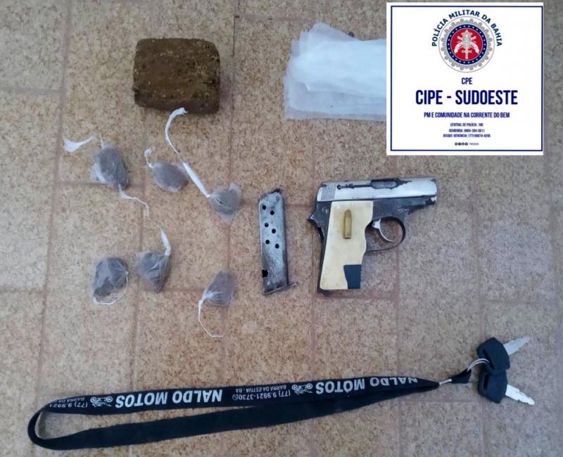 Barra da Estiva: Caesg apreende arma de fogo e drogas na zona rural