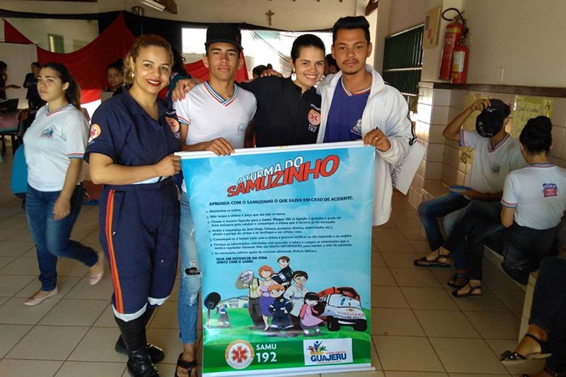Guajeru: Secretaria de Saúde promove o “Samuzinho na Escola”; Projeto enfoca as atividades do SAMU-192