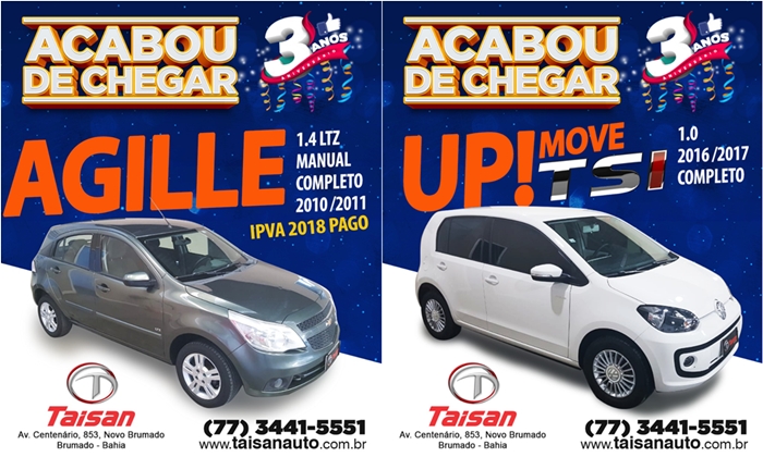 Compre seu veículo novo ou semi-novo na Taisan Auto: Acaba de chegar novidades