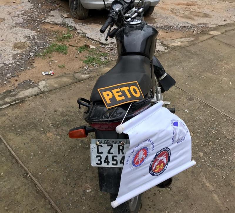 Polícia apreende motocicleta com chassi suprimido e placa falsa em Brumado