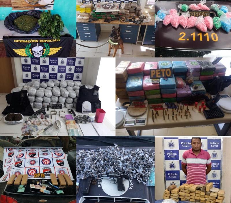 Em pouco mais de 7 meses polícia baiana apreende mais drogas do que em todo ano de 2017