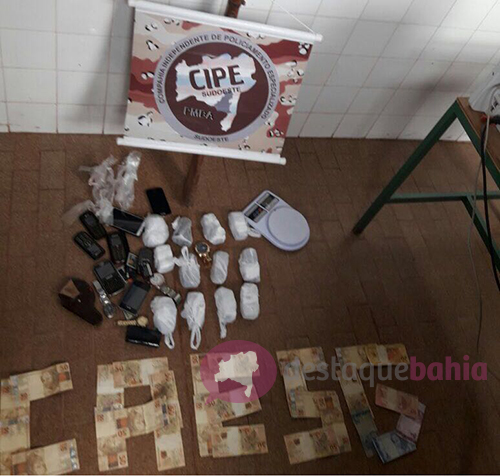 Cipe Sudoeste faz apreensão de drogas em Barra da Estiva; duas pessoas foram presas