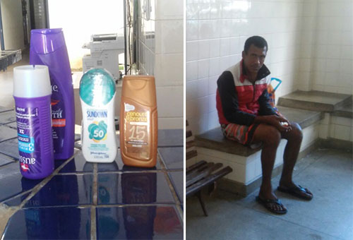 Após ser pego em flagrante pela polícia furtando nas Lojas Americadas, indivíduos finge ter ataque epilético