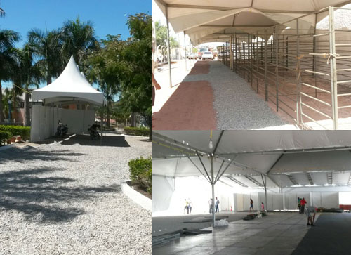 Estrutura pronta para receber o VIII Encontro de Produtores Rurais de Barra da Estiva e Região