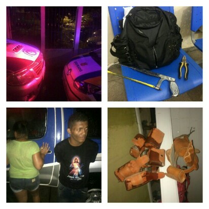 POLÍCIA MILITAR, EM APOIO À GUARDA MUNICIPAL DE BRUMADO,  PRENDE ARROMBADORES QUE ATUAVAM NO MERCADO MUNICIPAL DA CIDADE