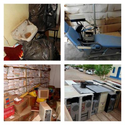 Materiais que poderiam estar sendo usados foram abandonados na Biblioteca de Ituaçu