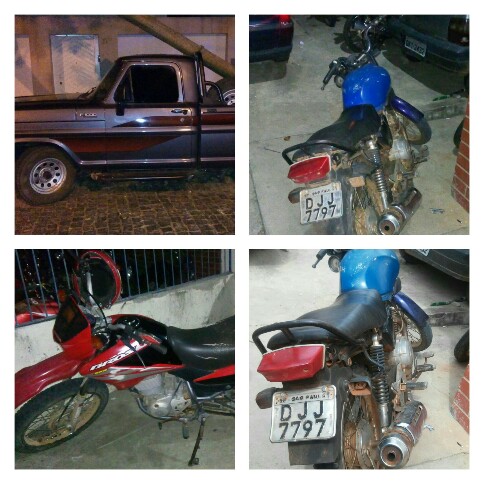 Vítimas reagem a assalto e bandidos efetuam três tiros que atingiram veículo