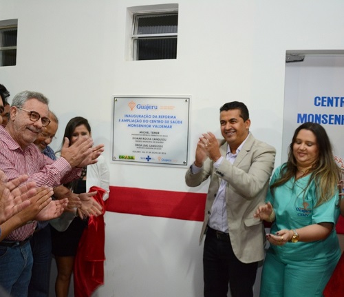 Guajeru: Centro de saúde, laboratório municipal e quadra poliesportiva são entregues a população