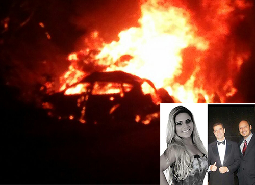 Carro de passeio e caminhão pegam fogo após colisão frontal na BR -030; ocupantes do carro de passeio morreram carbonizados