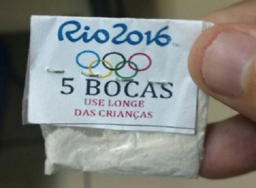 Traficantes vendem cocaína no Rio com logotipo dos Jogos Olímpicos