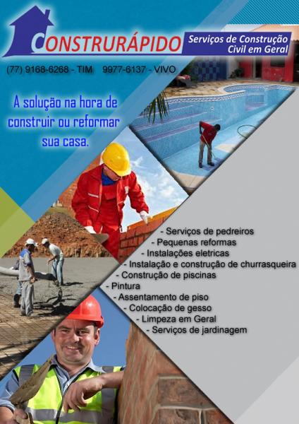 Construção ou reforma com menos tempo e menor preço é com a Construrápido