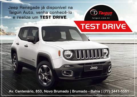 Faça um Teste Drive no Jeep Renegade na Taigun Auto