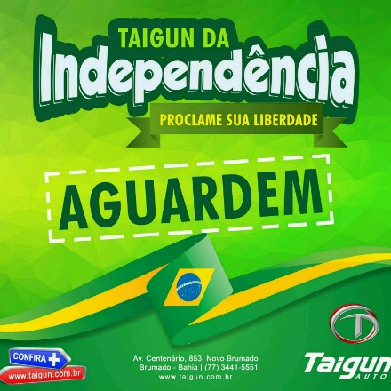 Proclame sua liberdade a Taigun Auto lhe dá uma força