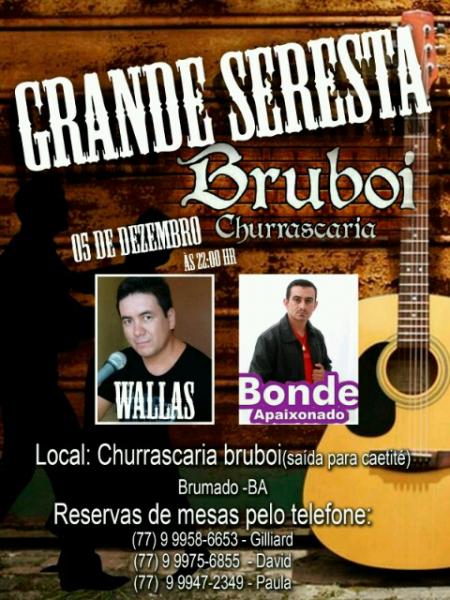 VEM AI UMA SUPER NOITE DE SERESTA NO RESTAURANTE BRUBOI