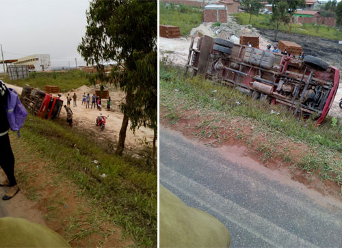 Caminhão tomba na entrada da cidade de Barra da Estiva