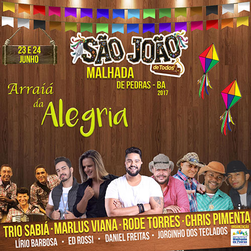 Confirmadas as atrações do São João de Malhada de Pedras