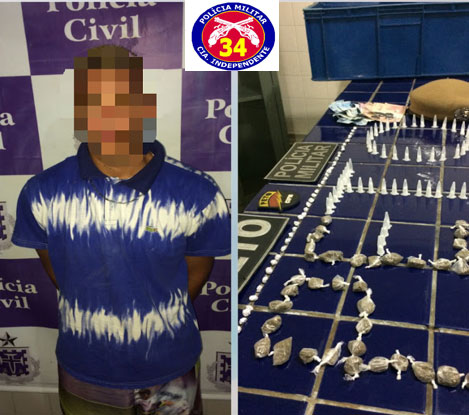 Menor é apreendido com grande quantidade de drogas em Brumado