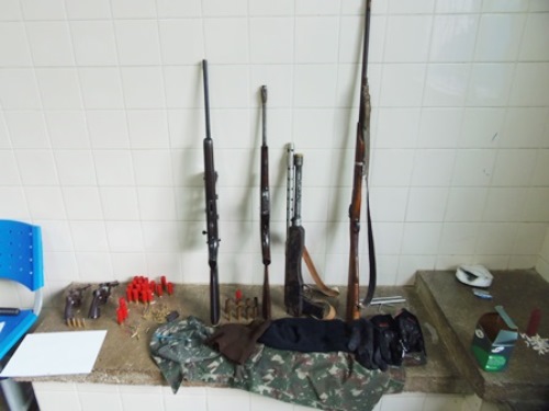 Cipe Sudoeste (Caesg) realiza operação e apreende armas, munições e prende sete individuos