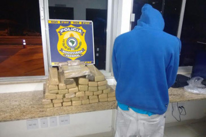 Cerca de 60 kg de maconha são apreendidos em bagageiro de ônibus na BR-116