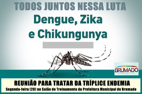 Prefeitura de Brumado convoca representações e lideranças comunitárias para Encontro sobre a Tríplice Endemia (Dengue, Zika e Chikungunya)