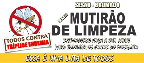 SMS irá iniciar o Projeto Mutirão de Limpeza; Olhos d’Água será o primeiro bairro a ser atendido