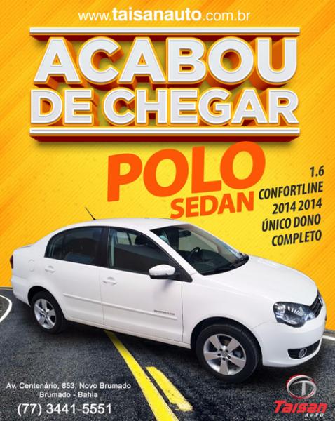 Acabou de chegar na Taisan Auto, Polo Sedan 1.6 confortline