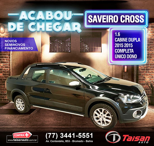 Confira a Saveiro Cross completa que acabou de chegar na Taisan Auto