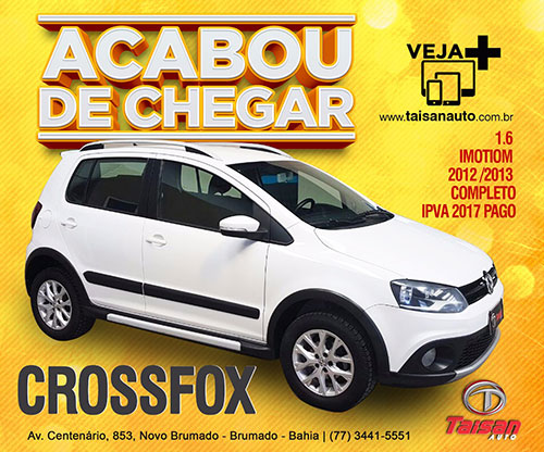 Acabou de chegar na Taisan Auto: Crossfox completo 2012/2013 com IPV 2017 pago