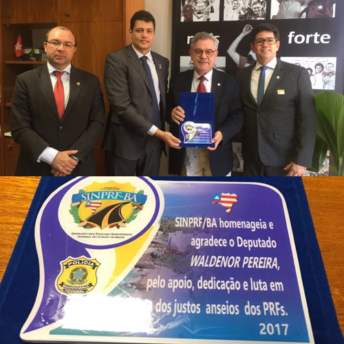 Deputado Waldenor Pereira é homenageado pela PRF